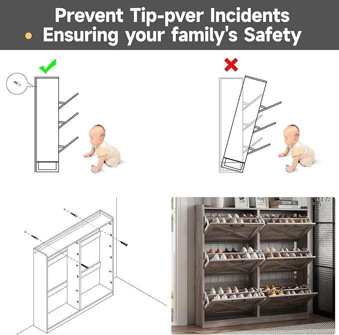 Maupvit Large Shoe Storage Cabinet - Image 7
