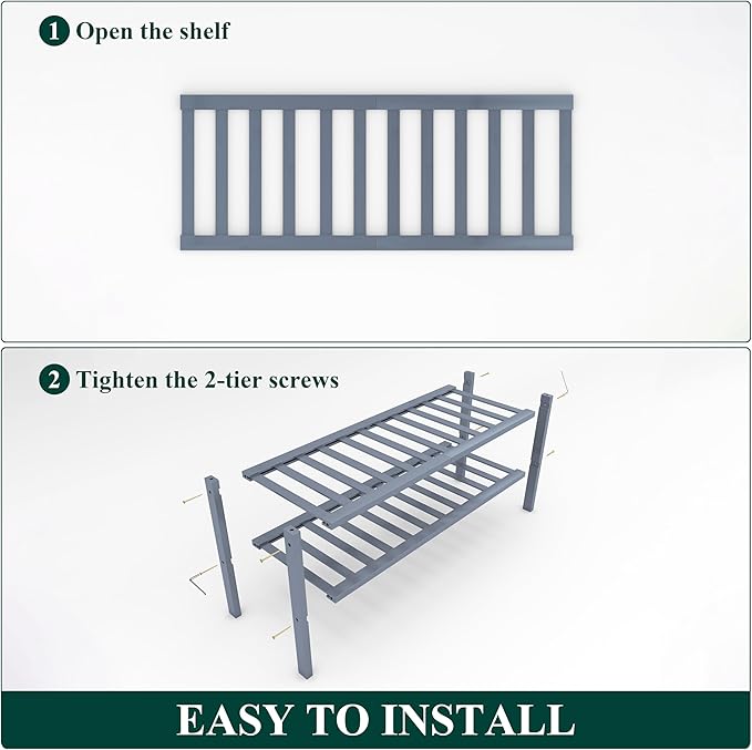 Smiry Shoe Rack, 2 Tier Bamboo Shoe Organizer, Stackable Free Standing Wooden - Image 6