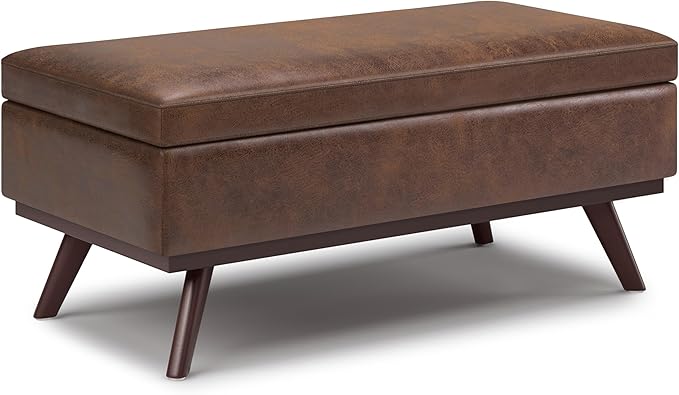 SIMPLIHOME Owen 42 inch Wide Mid Century Modern Rectangle Lift Top Large Coffee - Image 4