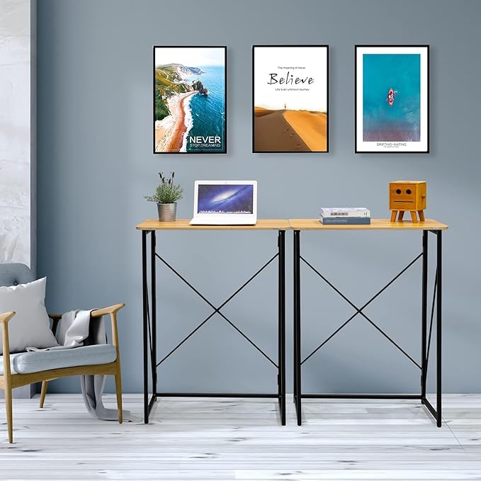 Folding Laptop Computer Desk, Standing Desk, 31in Small Desk - Image 4