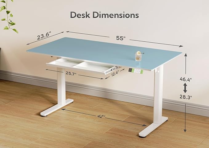 INNOVAR Glass Standing Desk - Image 3