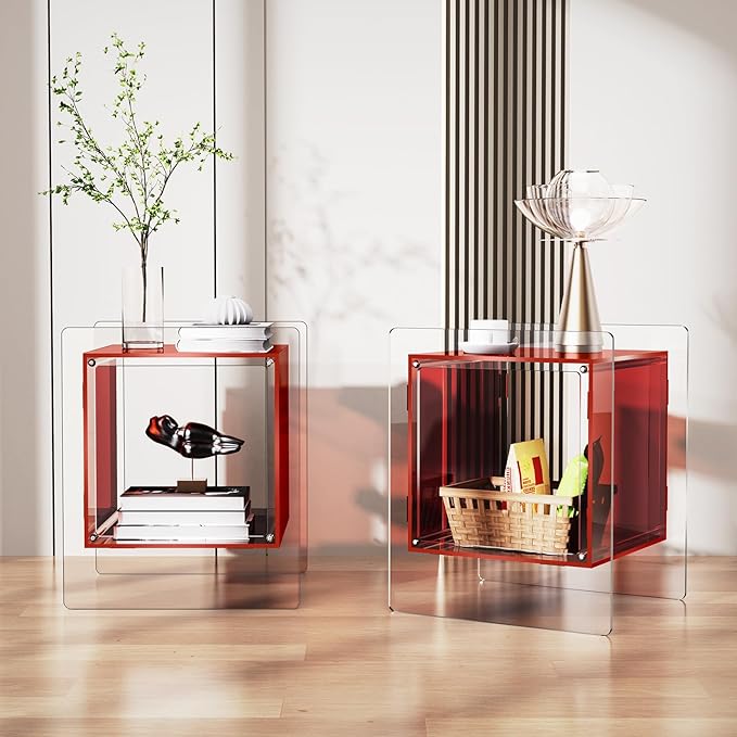 Acrylic Nightstand Colorful Bedside Table - Image 8