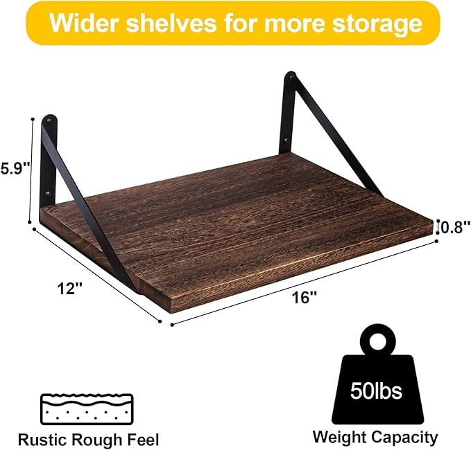 SAUMONIERES Floating Shelves Bookshelf - Image 3