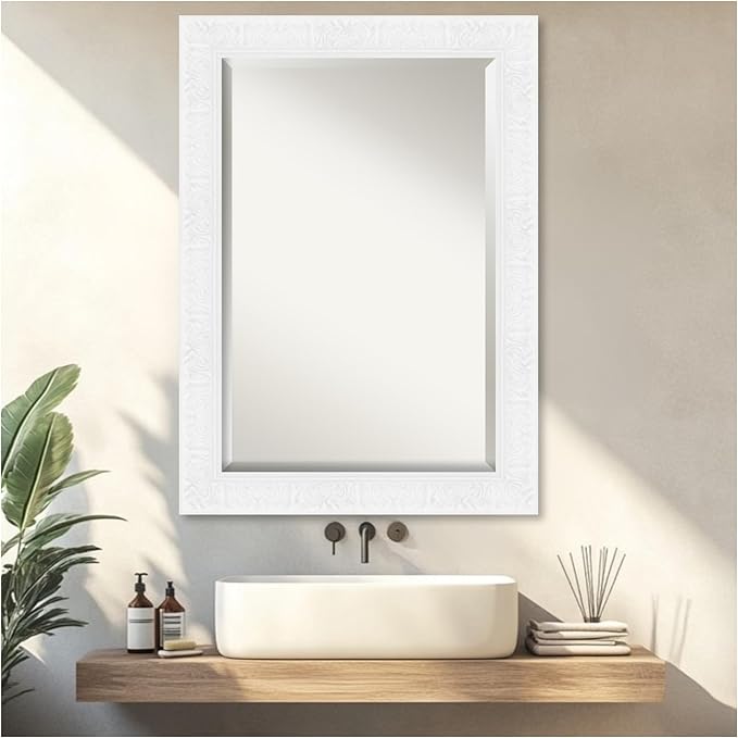 Amanti Art White Bathroom Mirror - Image 5