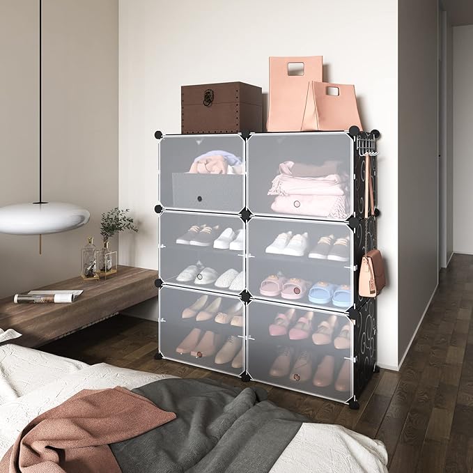 ROJASOP Portable Shoe Rack Organizer 6-Tier Shoe Cabinet 24-Pair shoe Storage - Image 7