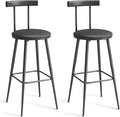 Bar Stools, Bar Chairs with Backrest and Footrest, Industrial Counter Stools by IRCPEN