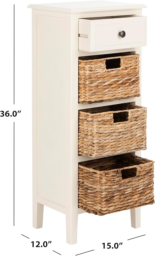 Safavieh American Homes Collection Michaela Side Table, Distressed White - Image 3