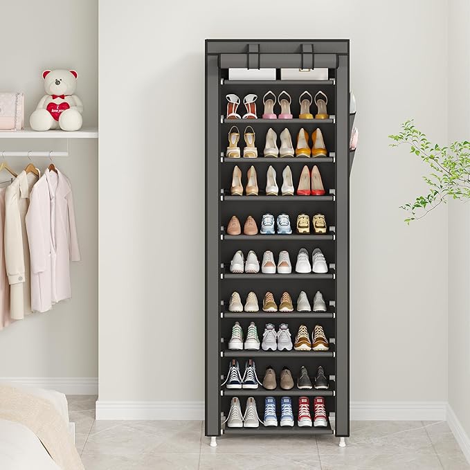 UDEAR 10-Tier Free Standing Shoe Rack Sturdy Shoe Rack Organizer - Image 5
