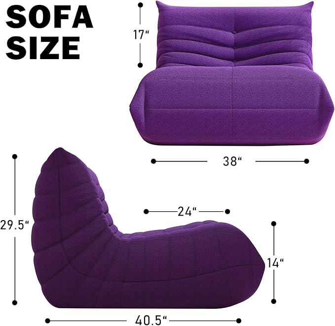 Bean Bag Chair, Fireside Chair Bean Bag Sofa Large Bean Bag Chair - Image 2