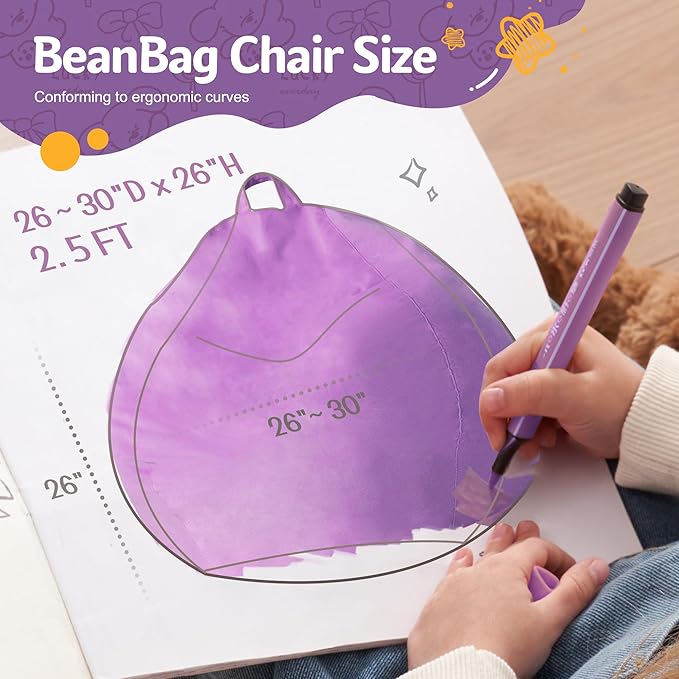 Homguava 2FT Bean Bag Chair: 2' Bean Bags - Image 2