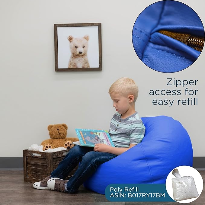 Children's Factory 26" Round Bean Bag, Bean Bag Chair - Image 6