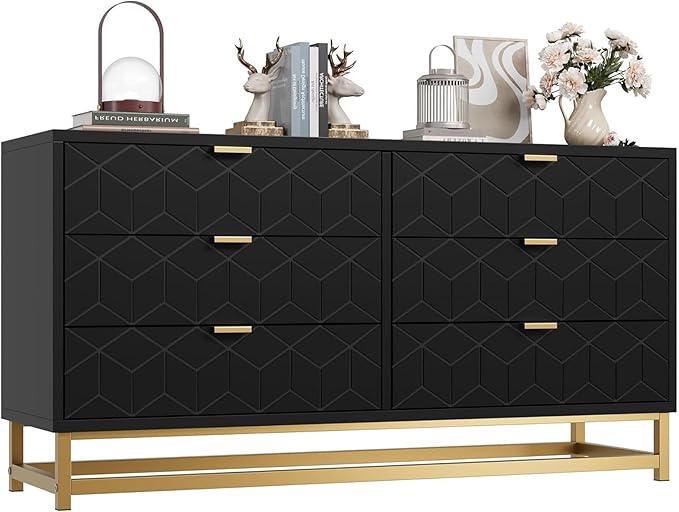 Dresser for Bedroom, 53.5" Large Dresser Organizer, 6 Drawer - Image 4