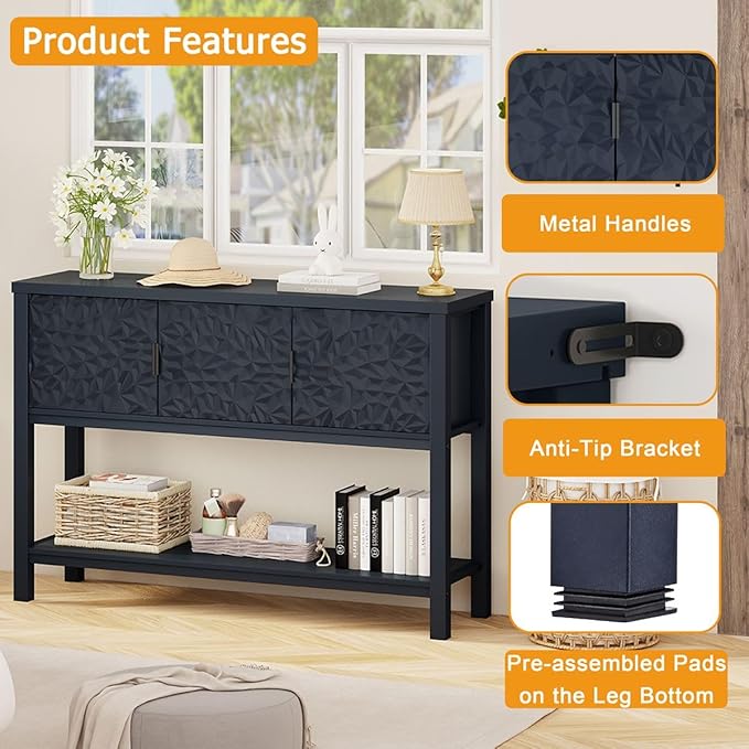 FATORRI Console Table for Entryway, Modern Sofa Table - Image 5