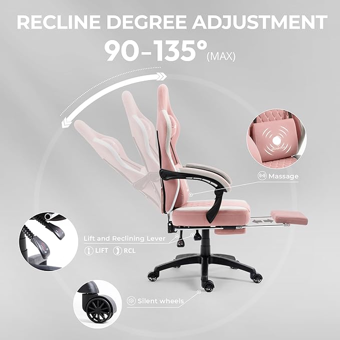 Dowinx Gaming Chair Breathable Fabric Game Chair - Image 7