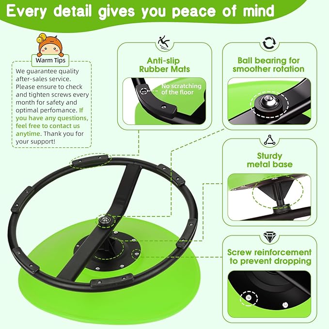 Sensory Spinning Chair for Autistic Kids, Spinning Swivel Chair Training Body - Image 6
