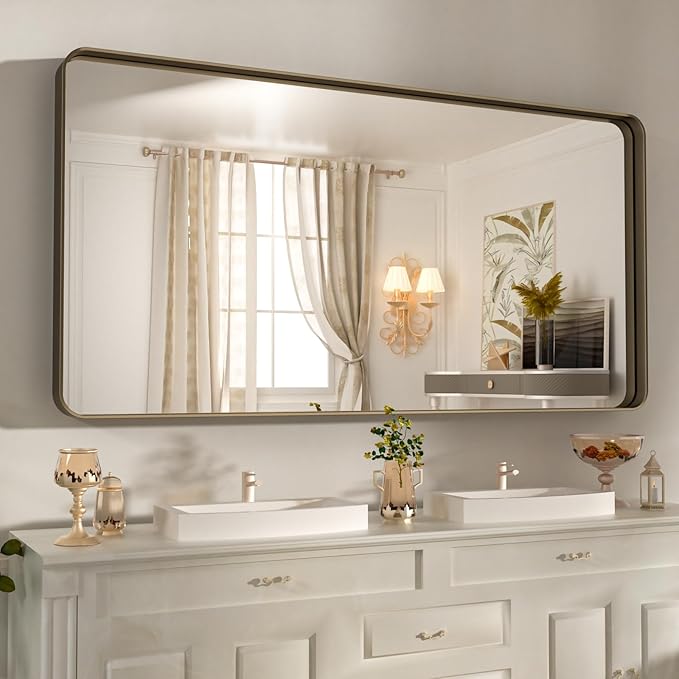 WEER 60x36 Inch Bronze Bathroom Mirror by WEER