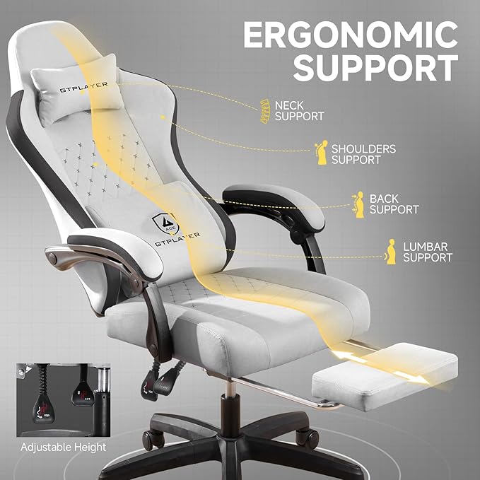 GTPLAYER Office Chair, Gaming Computer Desk Fabric Chair - Image 5