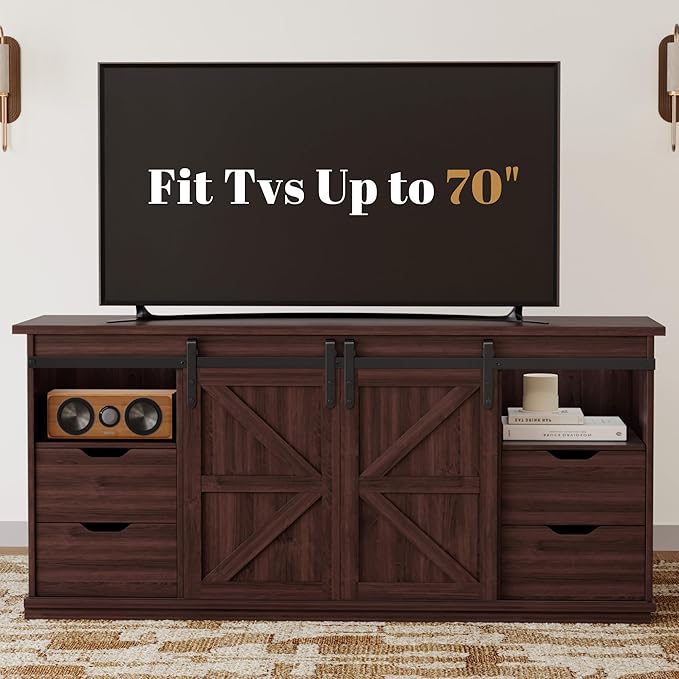 YESHOMY TV Stand for Televisions up to 65 Inchs, - Image 7