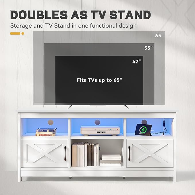 YITAHOME TV Stand for 65 Inch TVs, Entertainment Center - Image 6