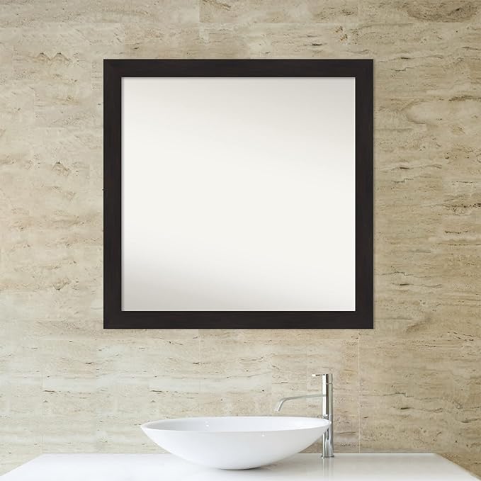 Amanti Art Brown Bathroom Mirror - Image 6