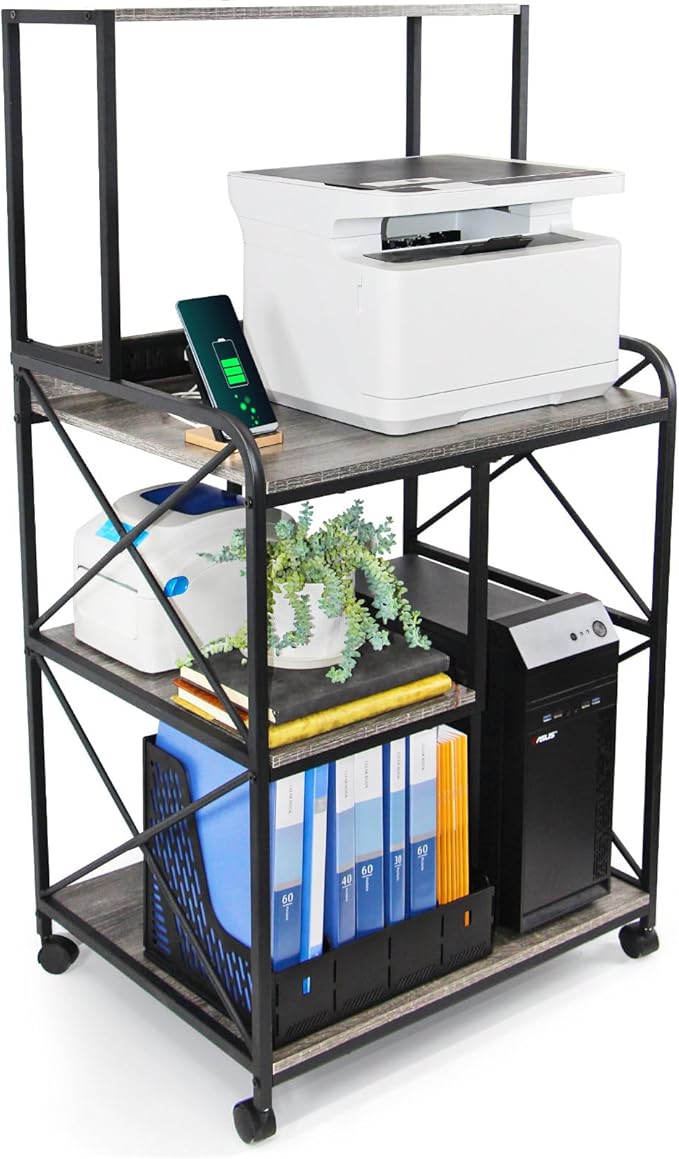 Printer Stand, 23 x 18 Inch Printer Table by FLYZC