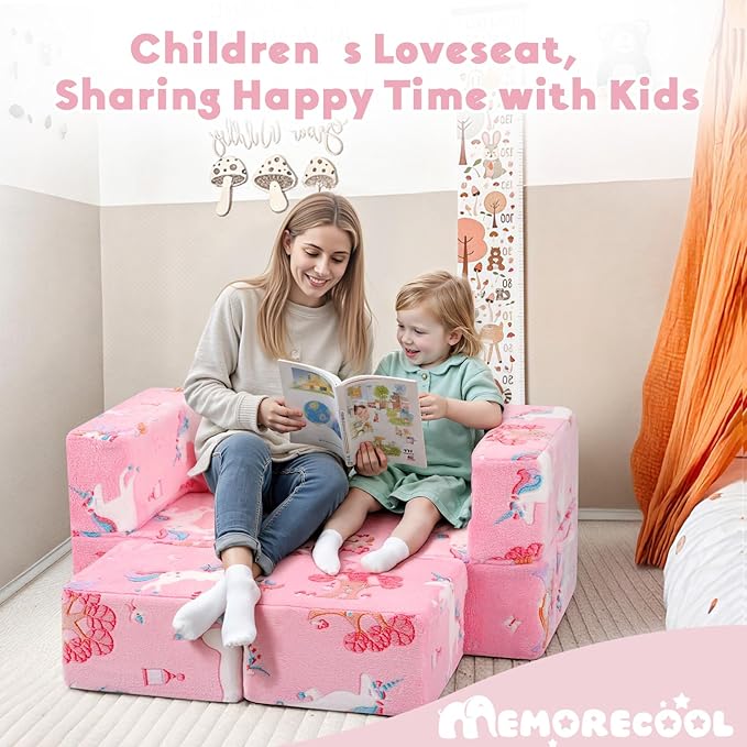 MeMoreCool Modular Kids Couch, Glow Play Toddler Couch - Image 5