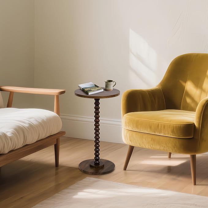 Round Side Table, Small End Table - Image 6