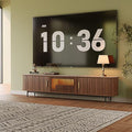 POVISON Fully-Assembled Mid Century Modern Black TV Stand by POVISON