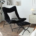 Welnow Accent Chair with Ottoman, Lounge Comfy Soft Leisure Metal Frame Reading by LifeGetsBetterWithWelnow