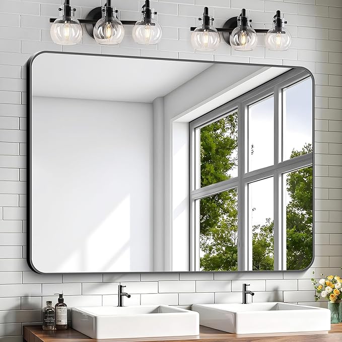 KOCUUY 36"x48" Large Rectangle Vanity Mirror, Modern Design of Upgraded by KOCUUY