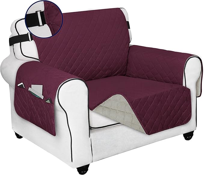 PureFit Reversible Sofa Cover Water Resistant Chair Couch Cover, Machine by PureFit