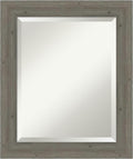 Amanti Art Grey Wall Mirror 25x21 Fencepost Grey Narrow Rectangle Bathroom by AmantiArt