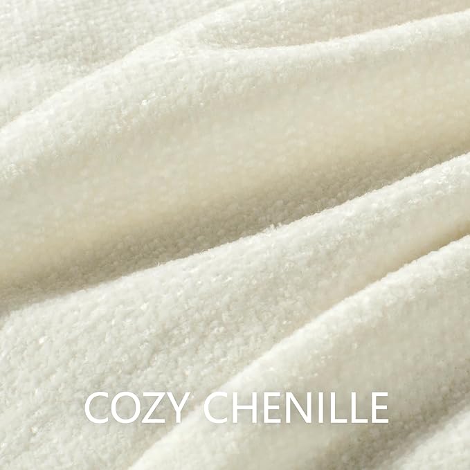 Chenille Throw Blanket for Couch 60"X 80" Twin, Soft Cozy Throws - Image 6