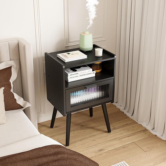 SOOWERY Mid Century Modern Nightstand, Side Table - Image 4