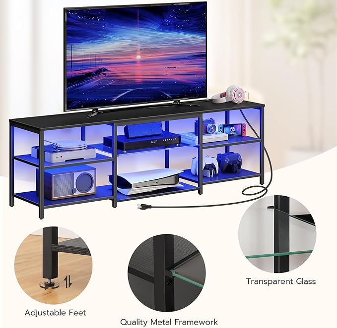 HOOBRO LED TV Stand for 75 Inch TVs - Image 7