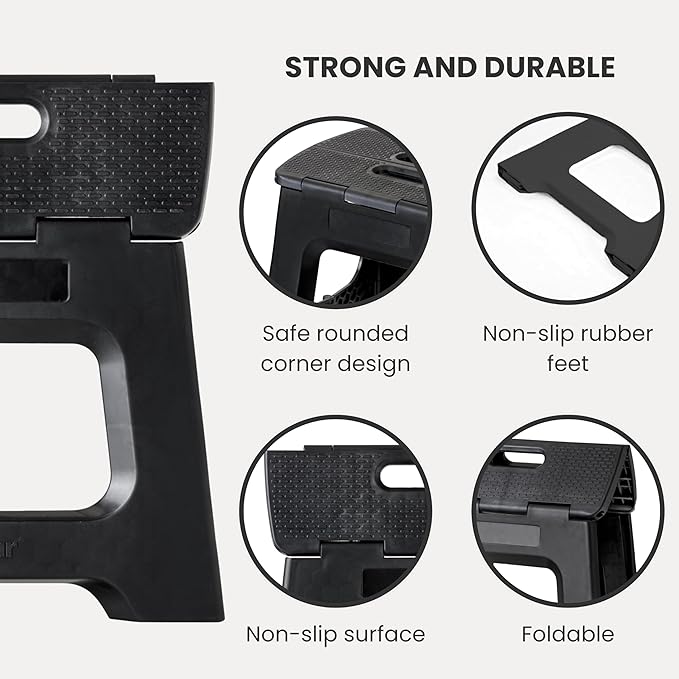 Vigar Compact Step Stool Foldable, 10-1/2-inch Step Stools - Image 4