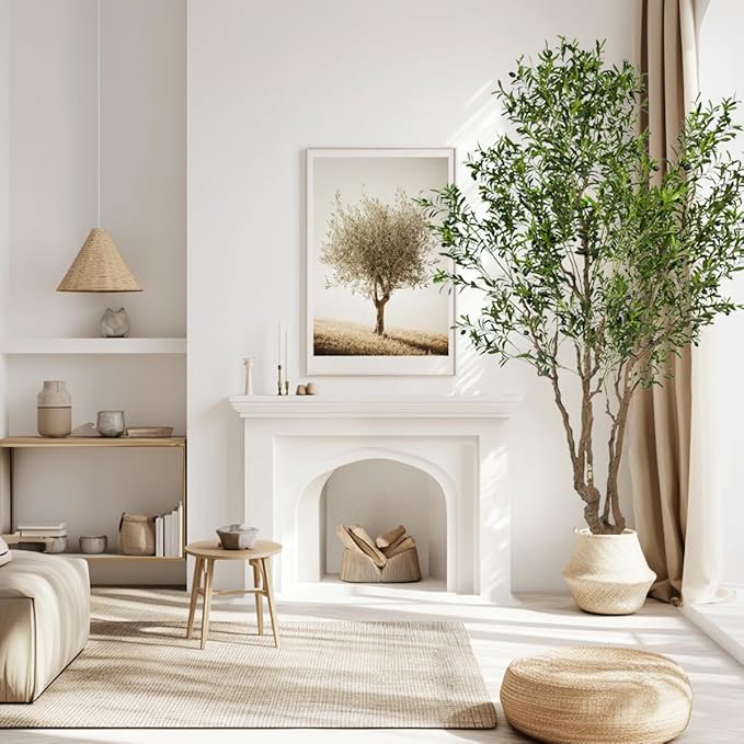 Artificial Olive Tree - 9ft Tall Fake Olive Plant in Pot - Faux Silk Tree - Image 9