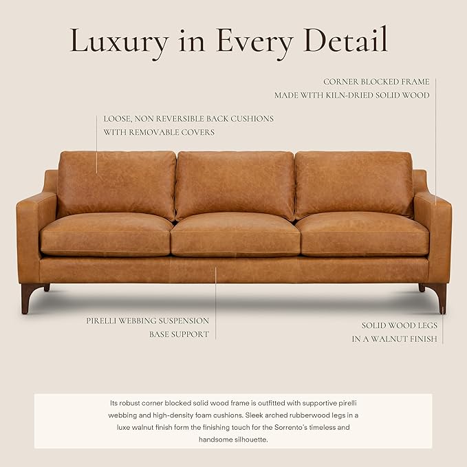 Poly & Bark Sorrento Leather Couch - Image 4