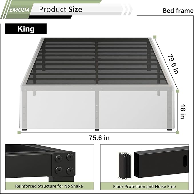 EMODA 18 Inch King Bed Frame - Image 2