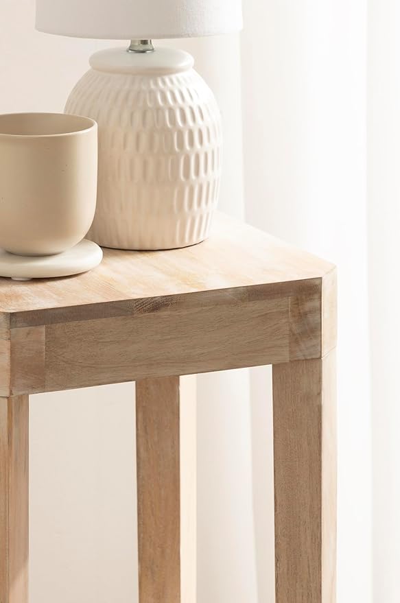 Kate and Laurel Talcott Modern Square Wood Drink Table, Light Natural, - Image 5