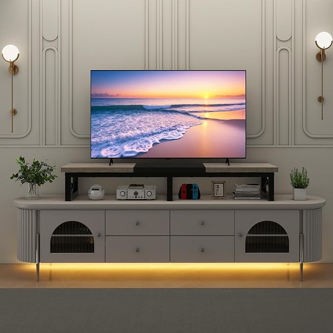 IBUYKE 45" Large TV Riser for 32-60 inch TV, Tabletop Short TV Stand - Image 5