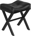 18-Inch Leather Vanity Stool Chair, Vanity Bench by MEMOBARCO