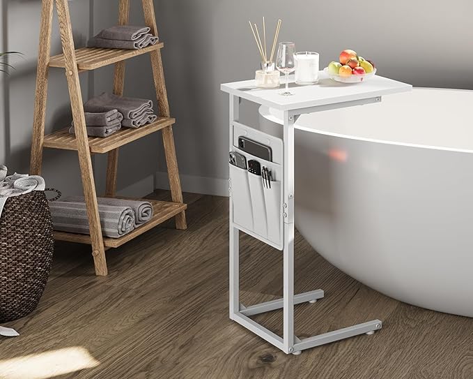 Vagusicc C Shaped End Table, Small Side Table - Image 2