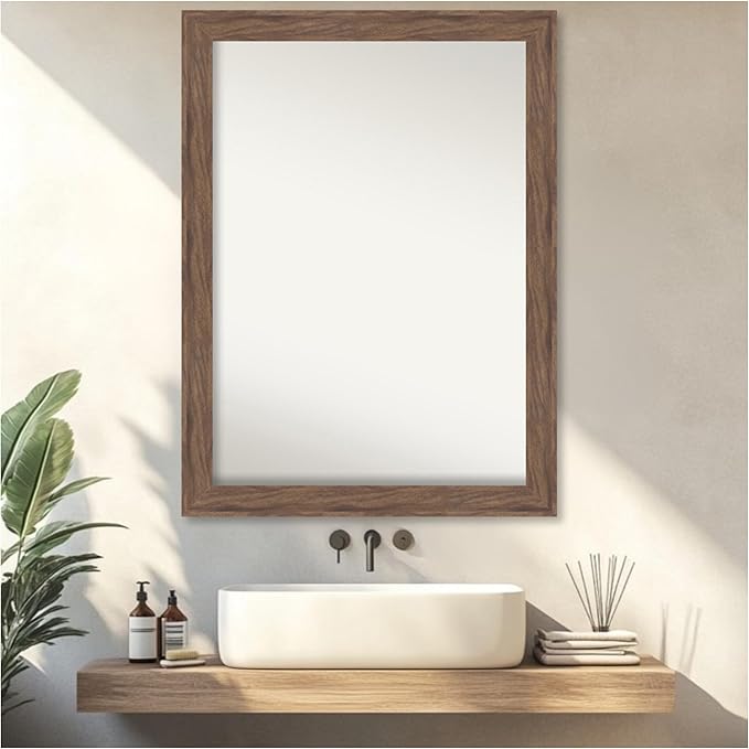 Amanti Art Brown Bathroom Mirror - Image 5