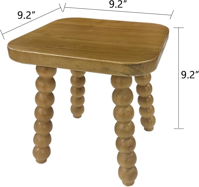 Solid Wooden Footstool 9.3 Inch - Image 3