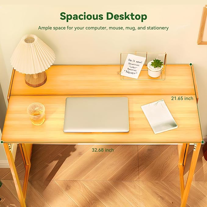Bamboo Folding Desk Mid Century Modern Desk - Image 3