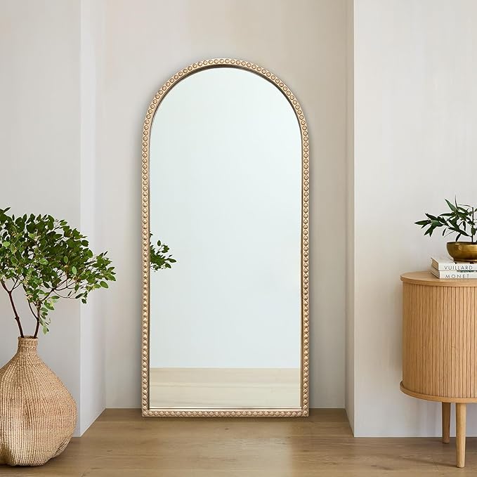 Gold Arched Mirror, Decorative Accent Mirror - Image 2