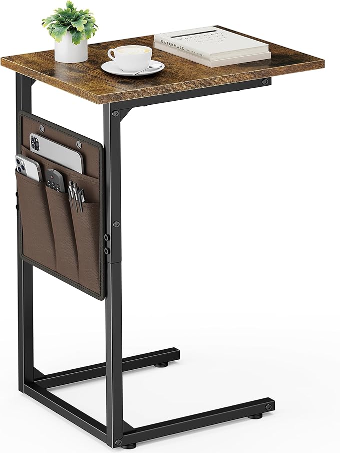 Vagusicc C Shaped End Table, Small Side Table by Vagusicc