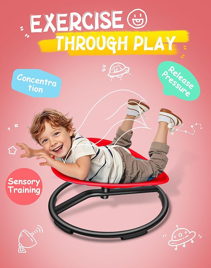 Spinning Chair for Autistic Kids, Sensory Swivel Chair, 220LBS Weight Capacity - Image 4