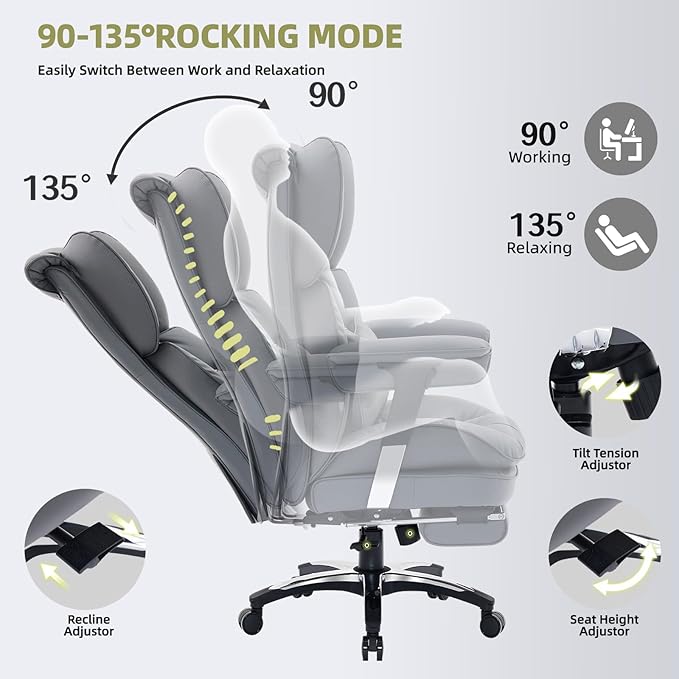 Efomao Big and Tall Office Chair - Image 4